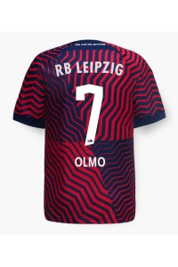 RB Leipzig Dani Olmo #7 Jalkapallovaatteet Vieraspaita 2023-24 Lyhythihainen